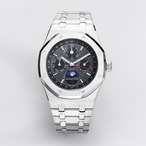오데마피게 로얄오크 퍼페츄얼 블랙 다이얼 레드 포인트 스틸 26574 Audemars Piguet Royal Oak