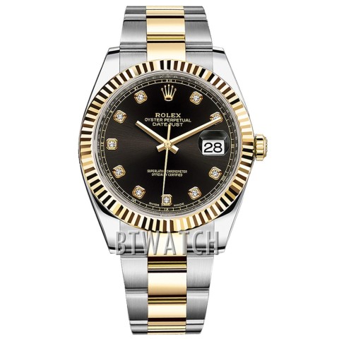 롤렉스 데이저스트 블랙 10P 다이얼 콤비 오이스터 126334 41mm Rolex Datejust
