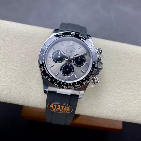 텅스텐 롤렉스 코스모그래프 데이토나 고스트 다이얼 화이트 골드 러버밴드 m126515 40mm Rolex Daytona