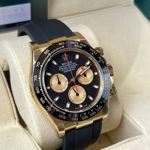 롤렉스 데이토나 옐골 금통 블랙 다이얼 116518-0048 40mm Rolex Daytona