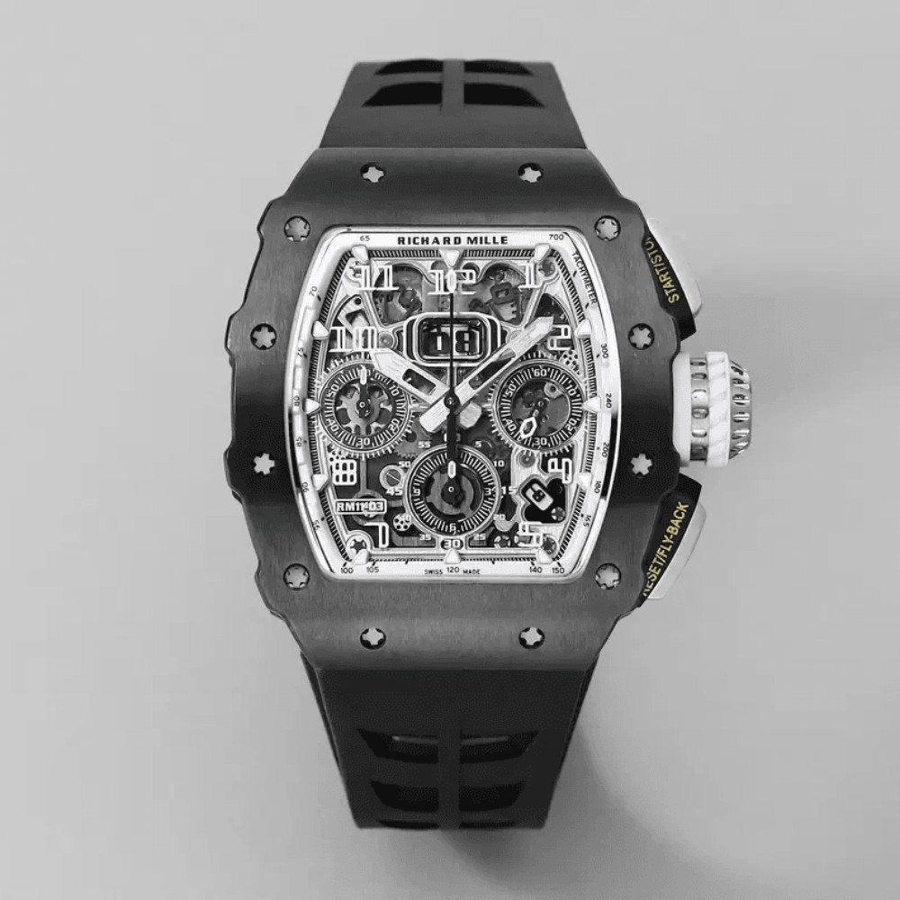 리차드밀 RM11-03 블랙 세라믹 러버밴드 Richard Mille