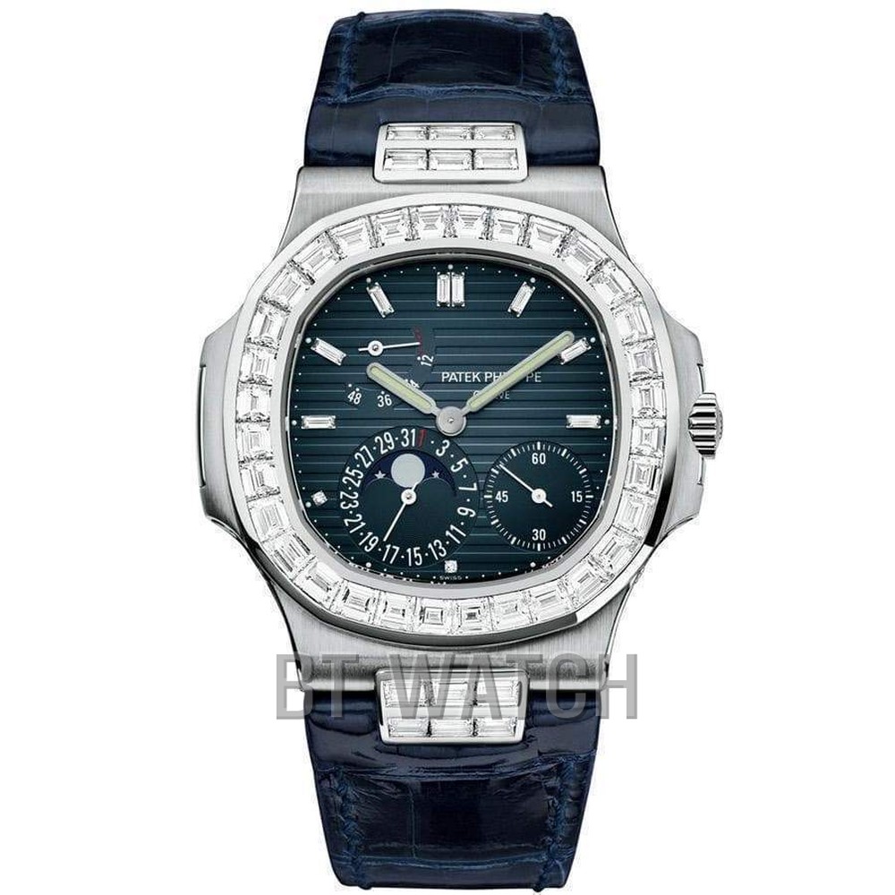 파텍필립 노틸러스 5724 베젤다이아 문페이즈 청판 Patek Philippe Nautilus