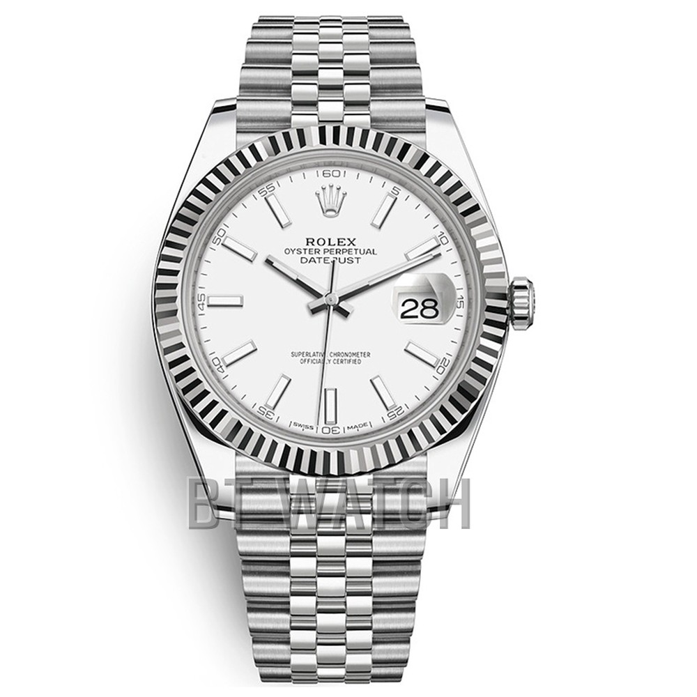 (국내 입고중)롤렉스 데이저스트 화이트 다이얼 41mm 쥬빌레 Rolex Datejust