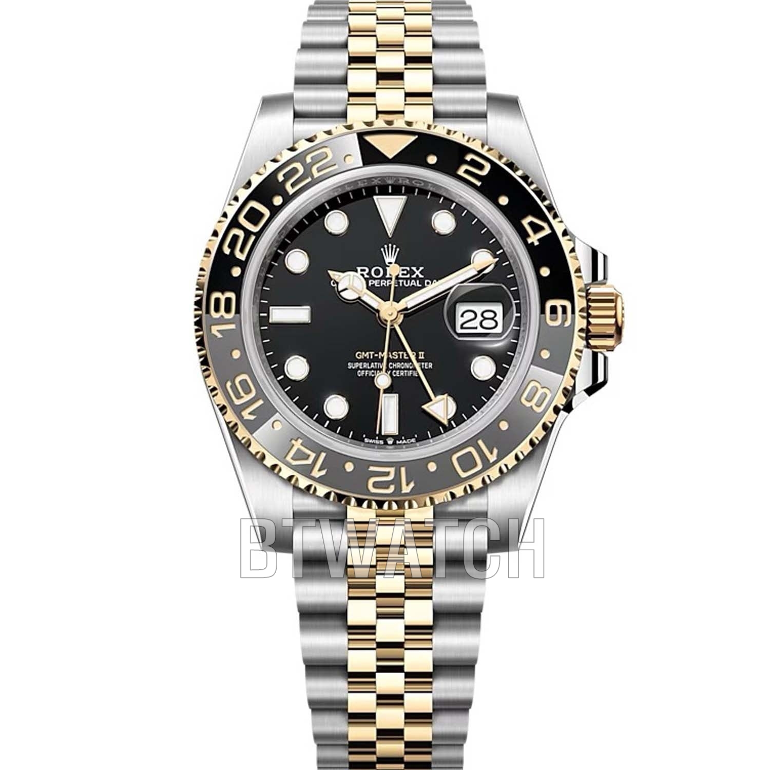 (당일 출고)클린 공장 GMT-마스터 II 옐로우 골드 블랙 콤비 40mm 126713GRNR